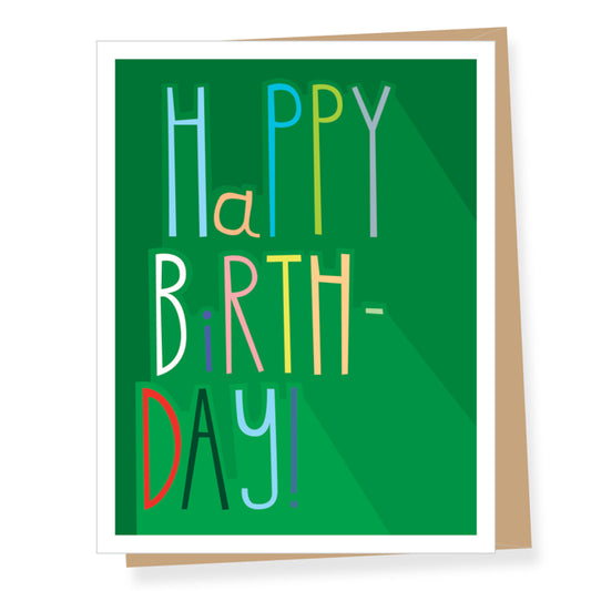 Colorful Type Birthday Card