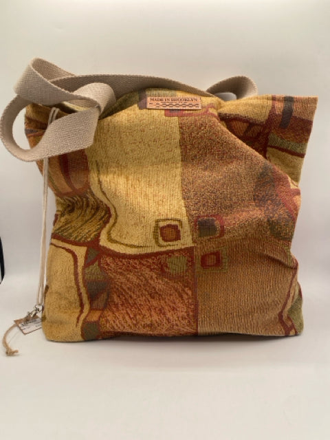 Yellow and Green Print Tote Bag