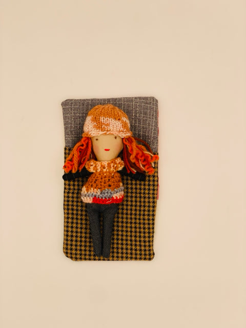 Doll in 7" Sleeping Bag