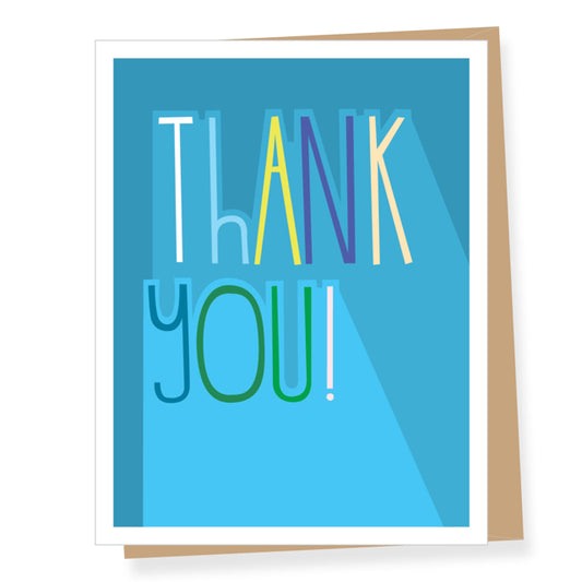 Colorful Type Thank You Card