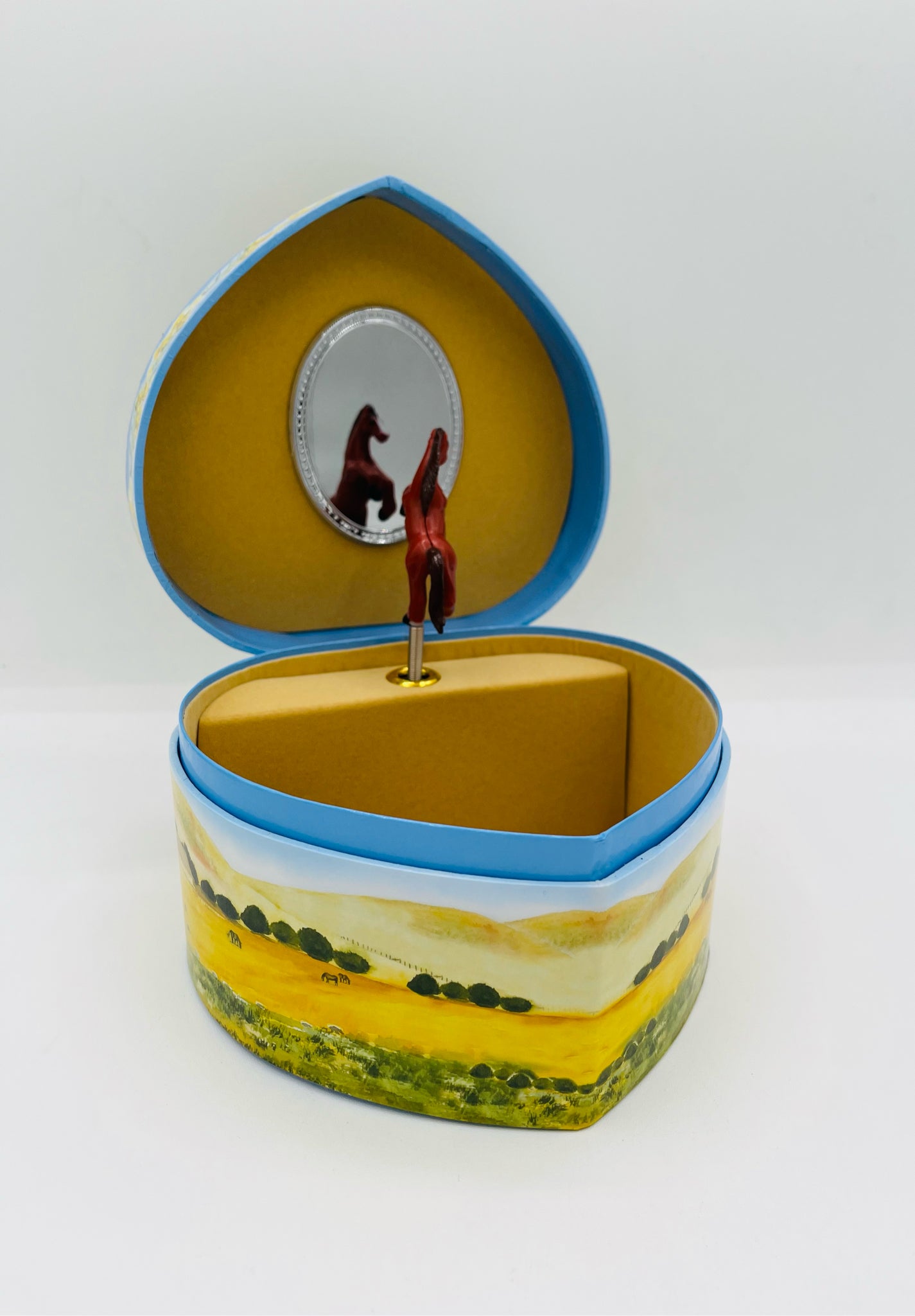 Love of Horses Heart Shaped Music Box