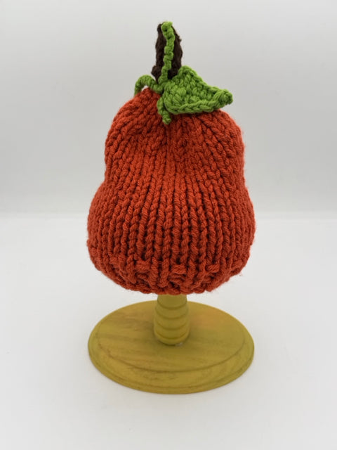 0-3 M Acrylic Knit Pumpkin Hat