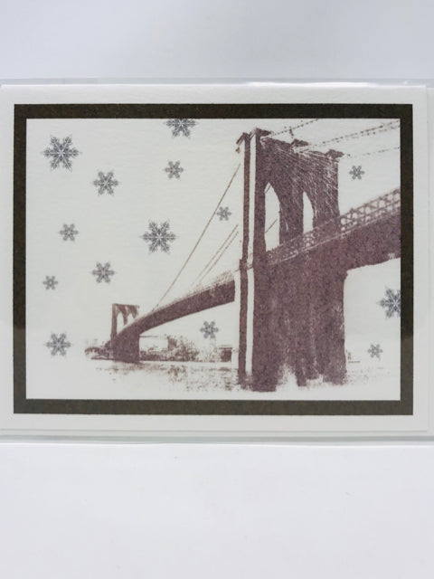Brooklyn Bridge with Brown Border Cards