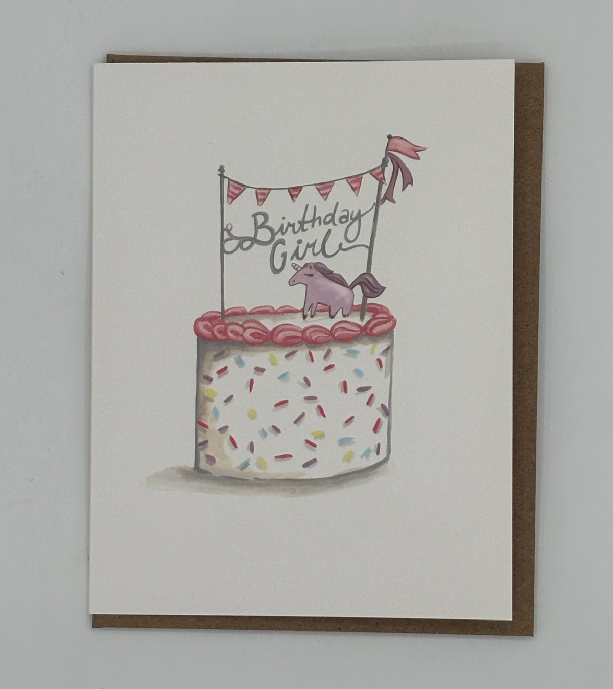 Birthday Girl Unicorn Cake Card