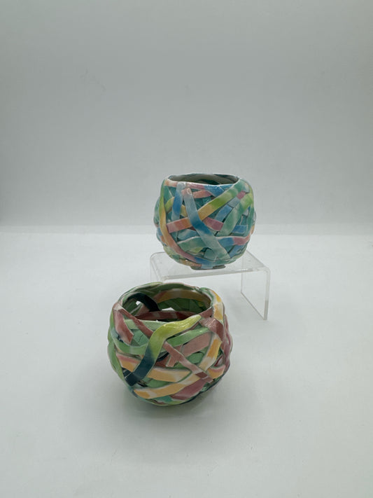 Assorted Votive Candle Tangle Basket