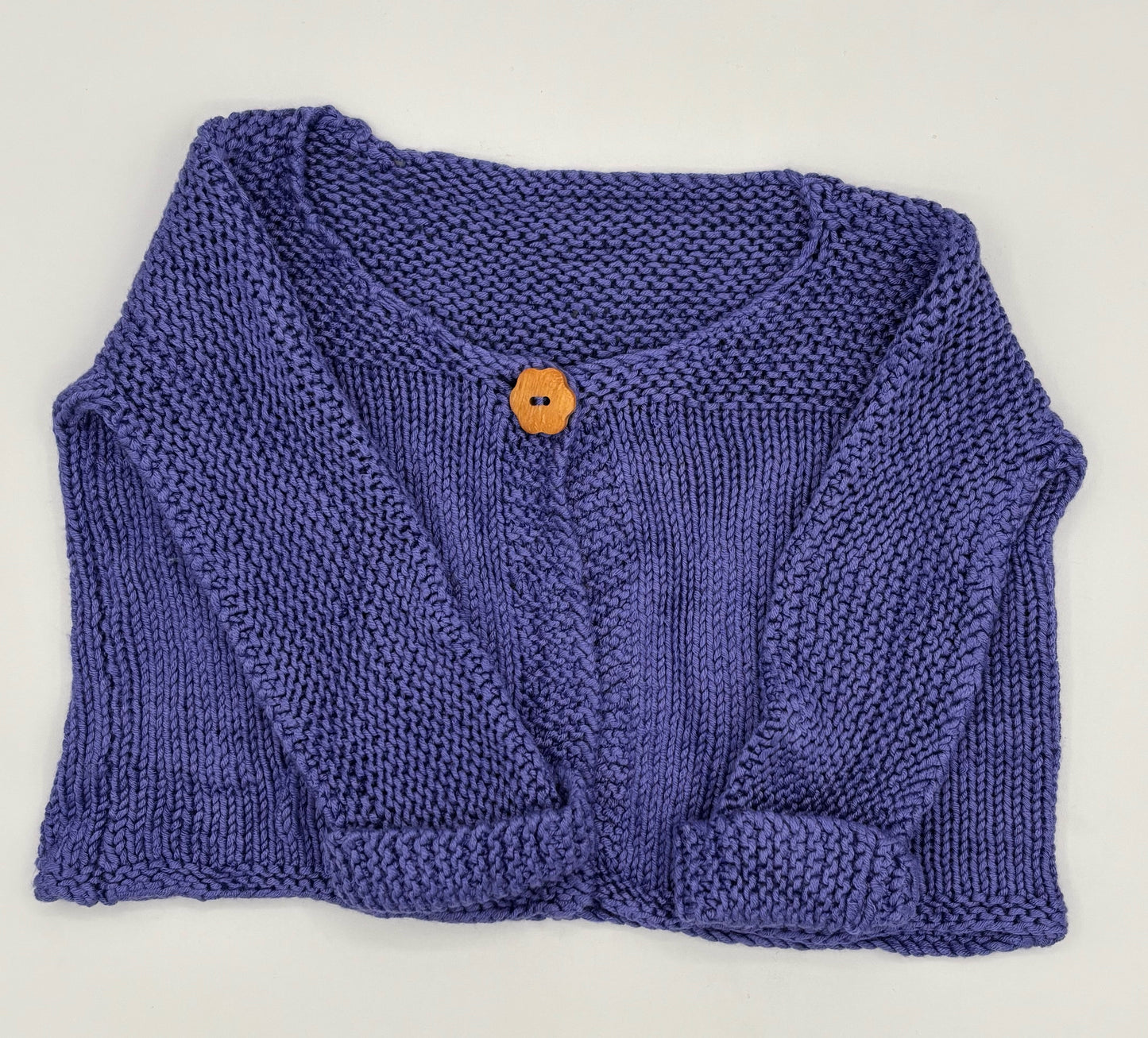 3-6 Month Baby sweater - purple - bamboo based acrylic