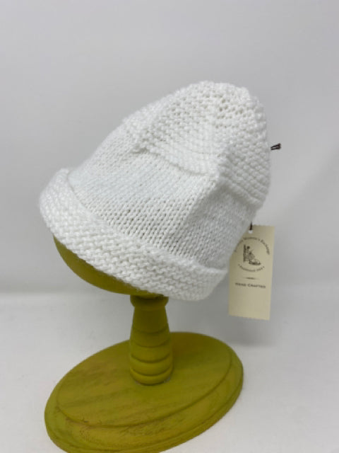 Infant White Acrylic Knit Hat