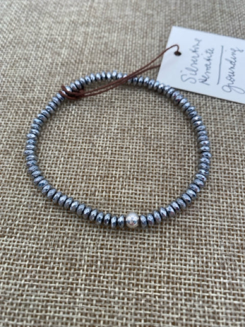 Silver Hematite Bracelet