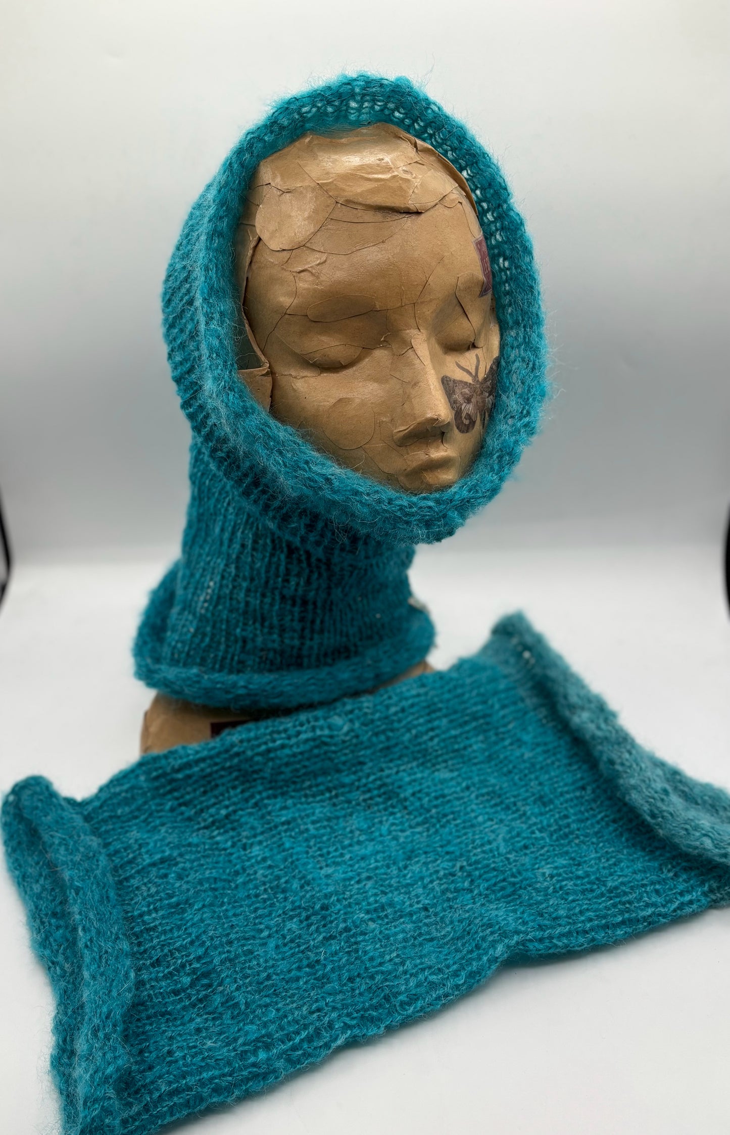 Mohair/Acrylic Blend Knit Tube Cowls/Scarves