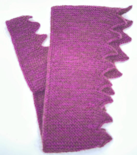 Purple Wool Blend Dragon Wing Scarf