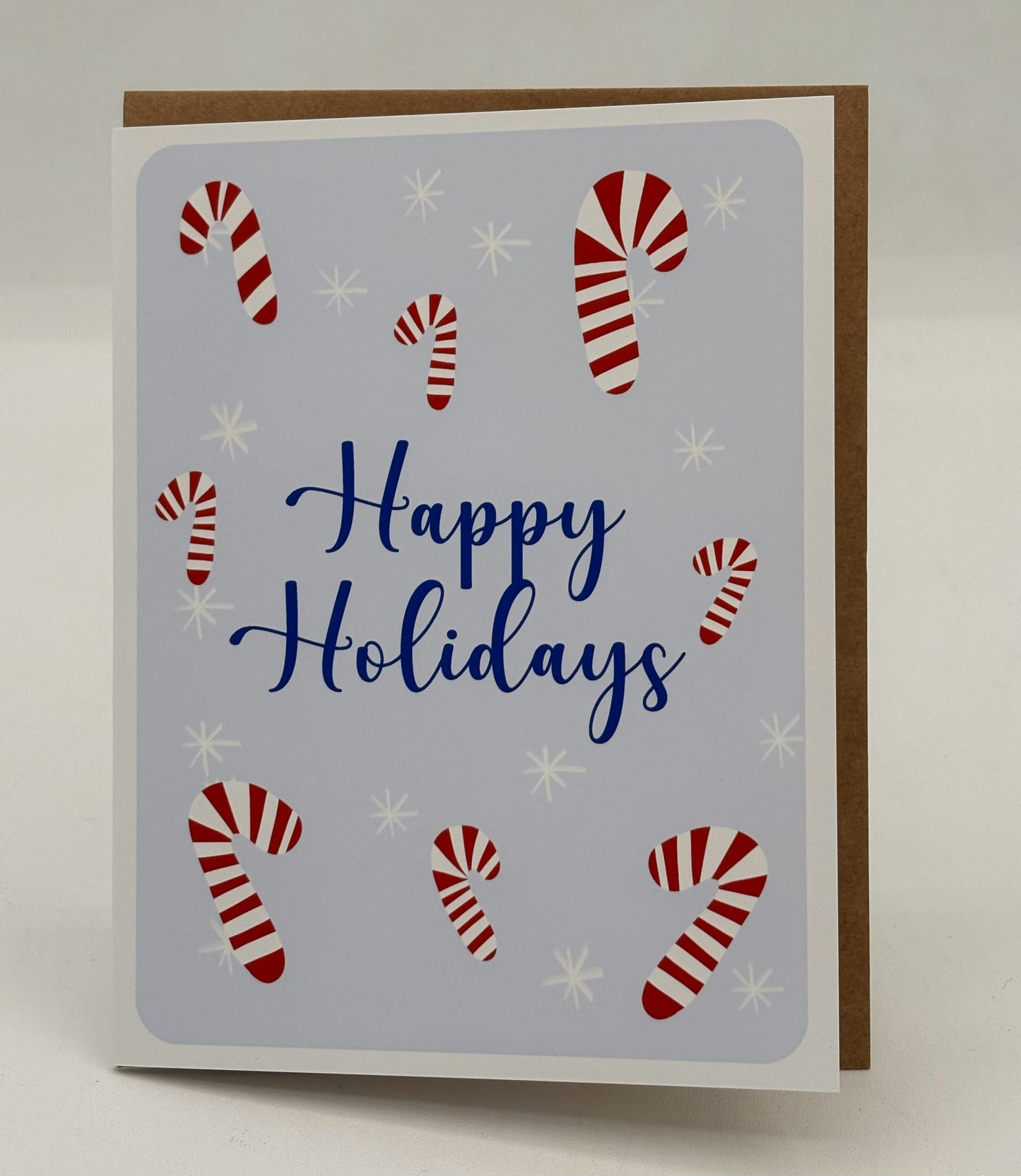 Happy Holidays Candy Cane Card