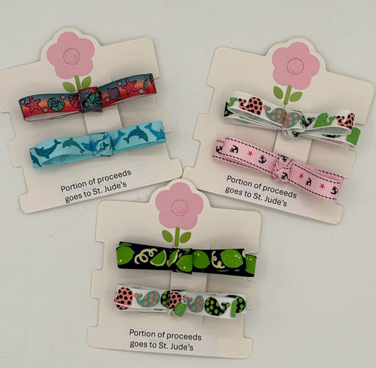 Summer Ribbon Barrettes
