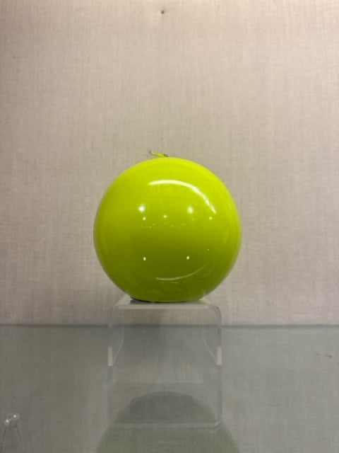 Meloria Lacquered Ball Candle Hand Finished in Light Green