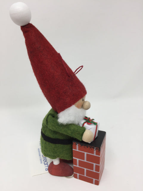 Elf with Chimney & Red Hat