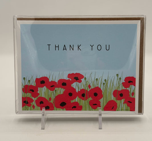Poppies Thank You Boxed Cards