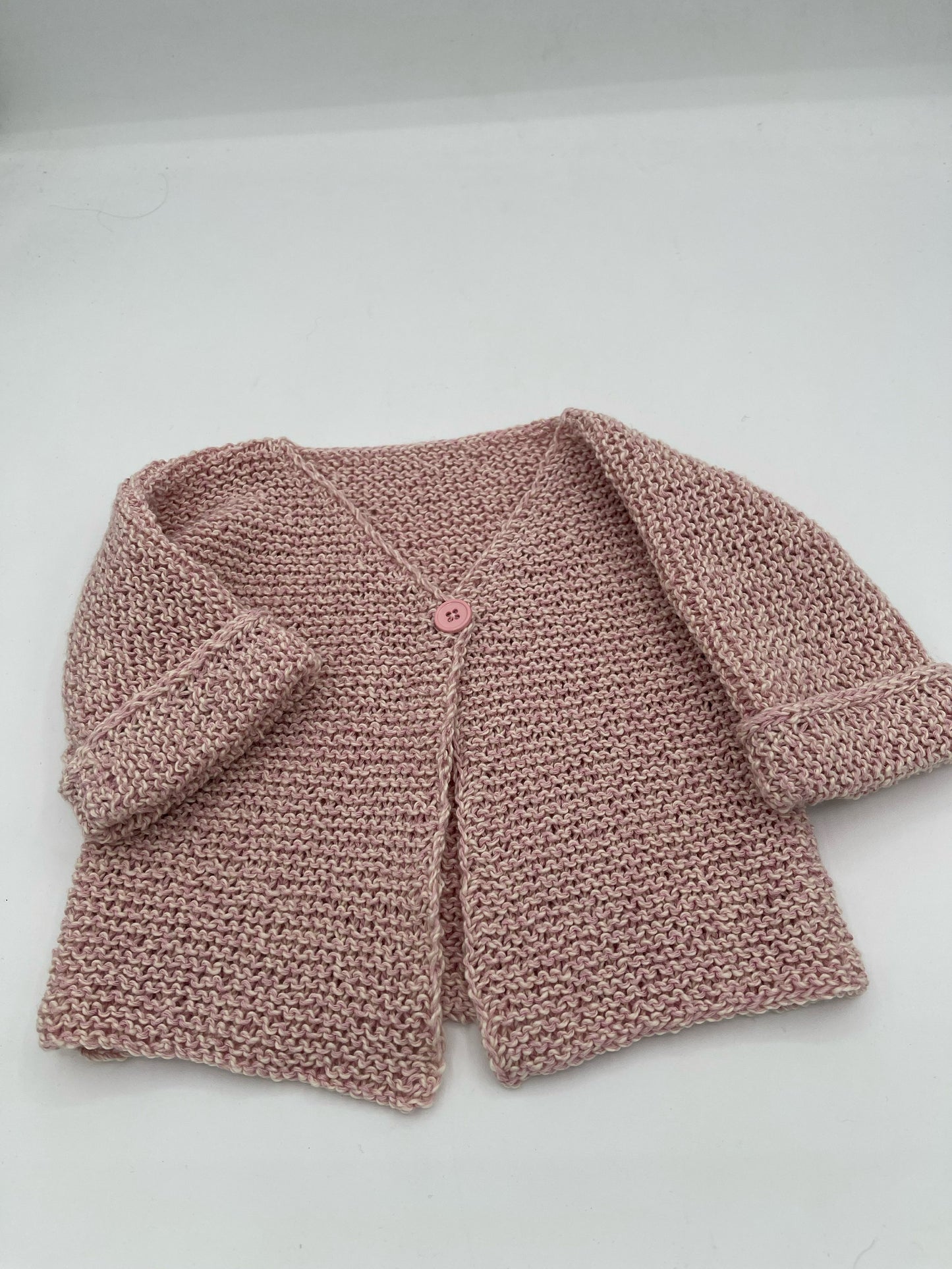 6 M Peppermint Pink Peruvian Pima Cotton Knit Sweater
