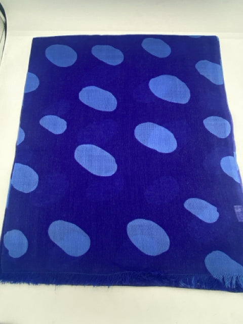 Indigo & Periwinkle Big Cheetah Wool Scarf