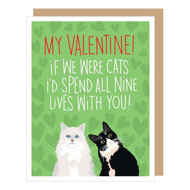 Cat Nine Lives Valentine's Cards