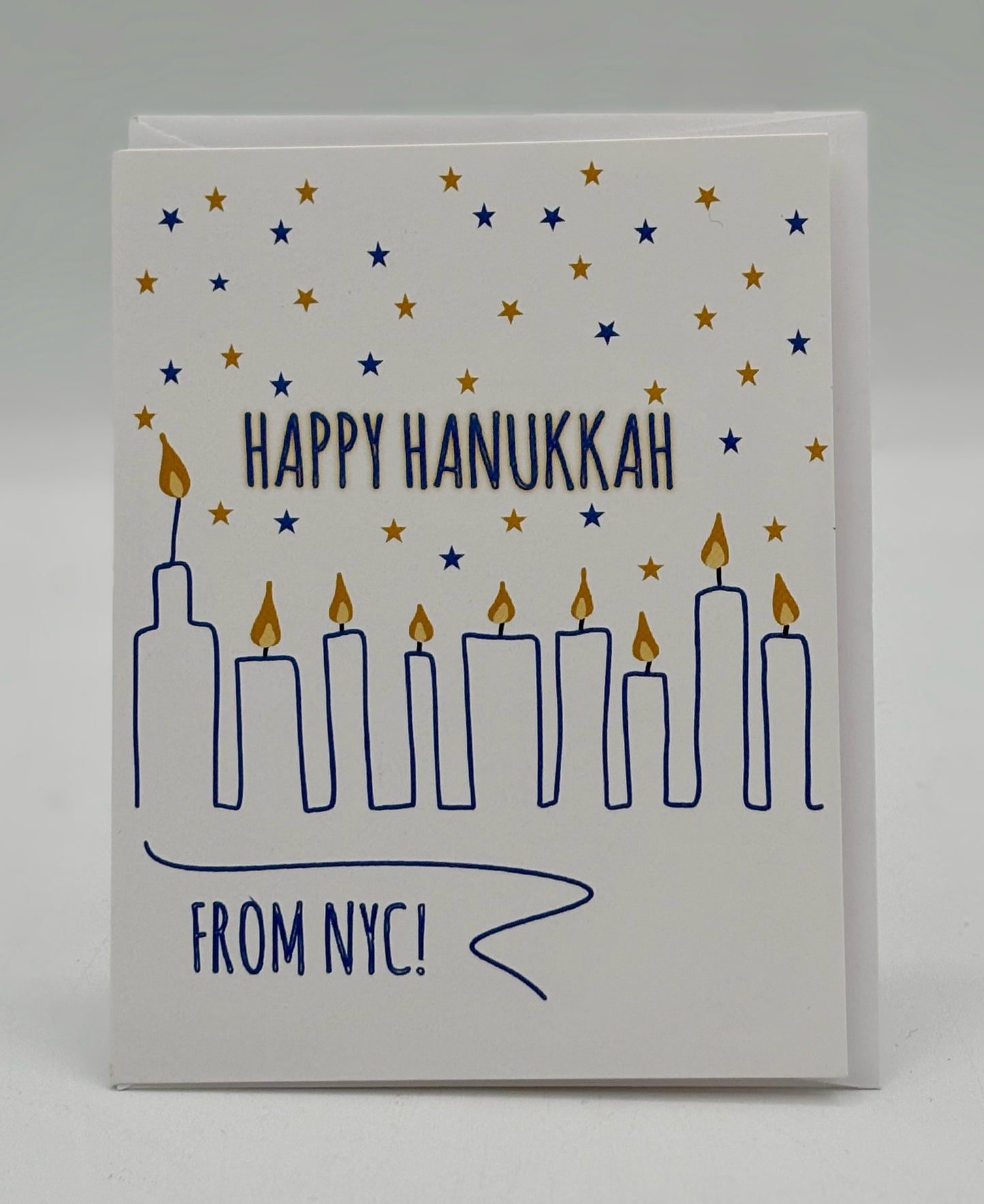 Menorah Skyline Card