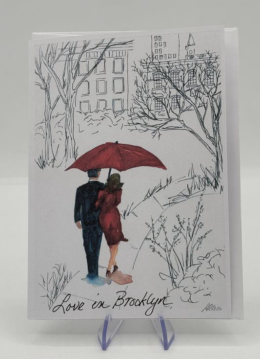 Strolling in Brooklyn Valentine's Card