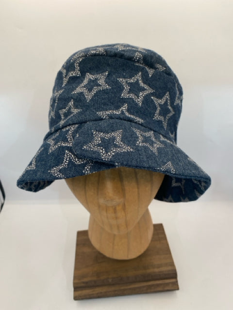 Blue Denim with Silver Stars Cloche Hat