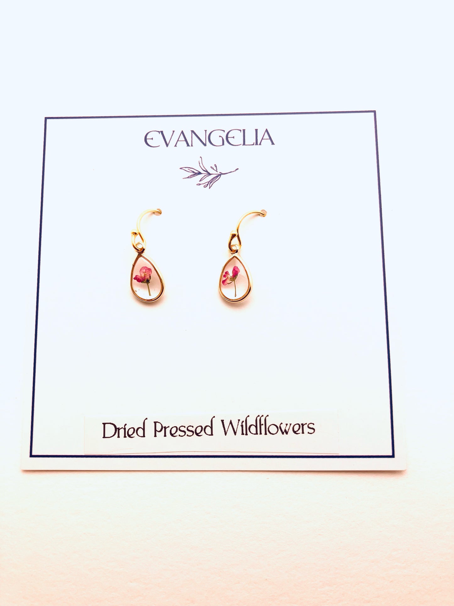Dried Pressed Wildflower Earrings