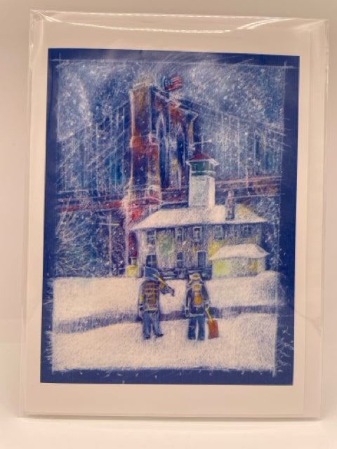 Brooklyn Bridge Shovelers Card