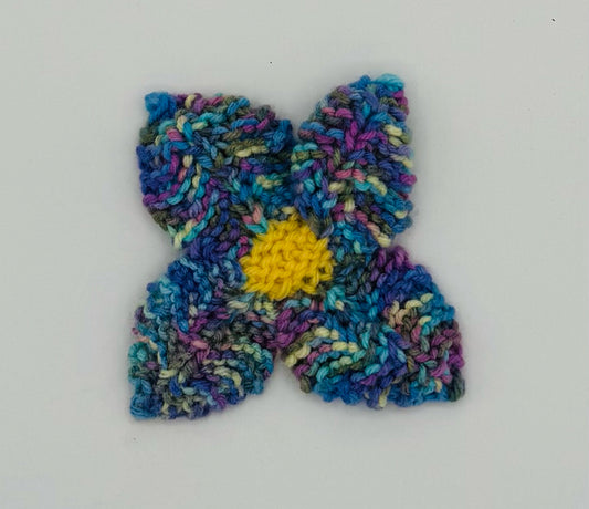 Large Acrylic Crochet Flower Pins