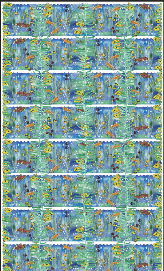 Little Fish Silk Scarf
