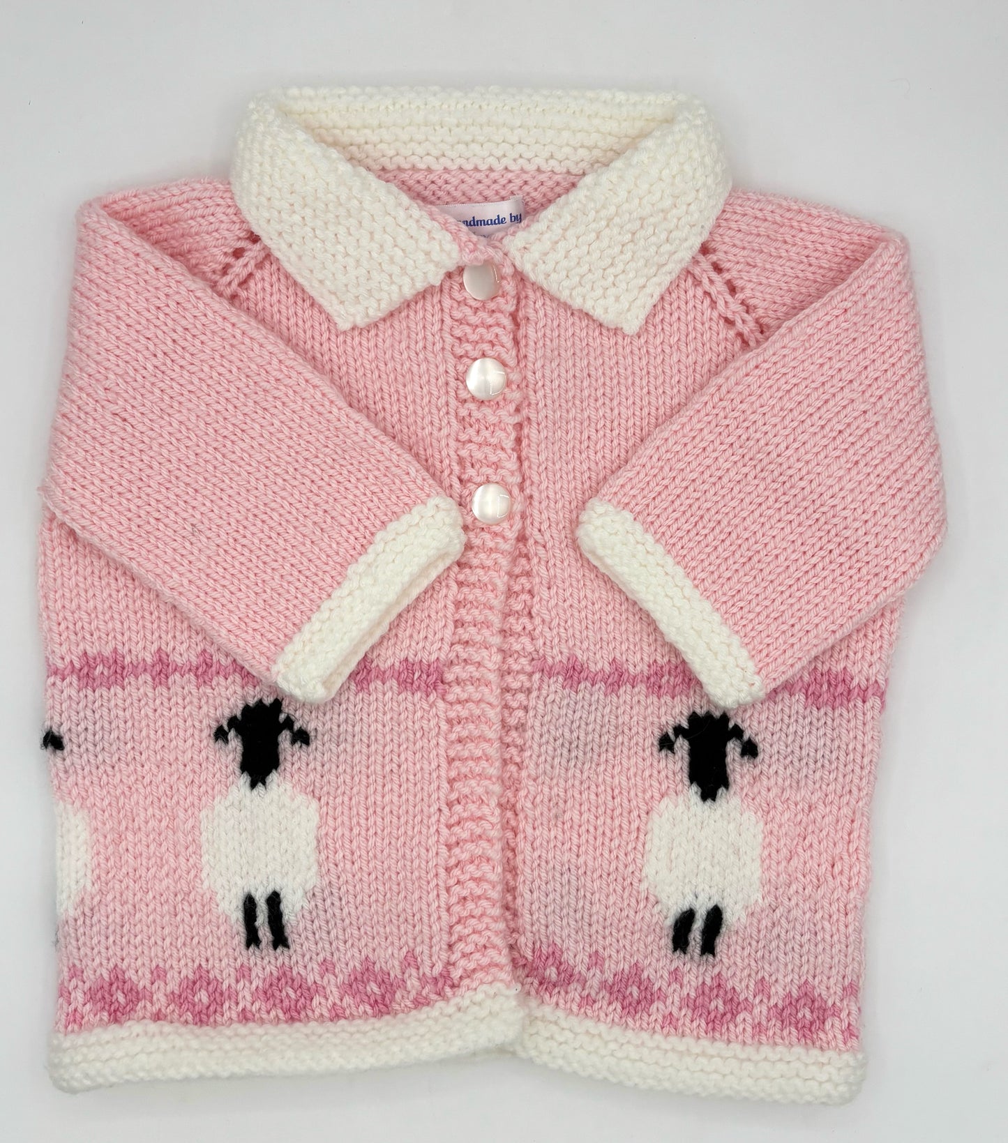 12 M Pink Acrylic Lambs Knit Coat