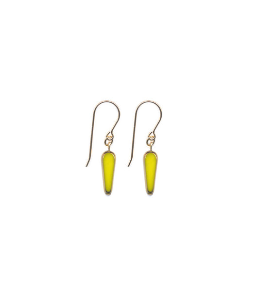 Yellow Dagger Drop Earrings