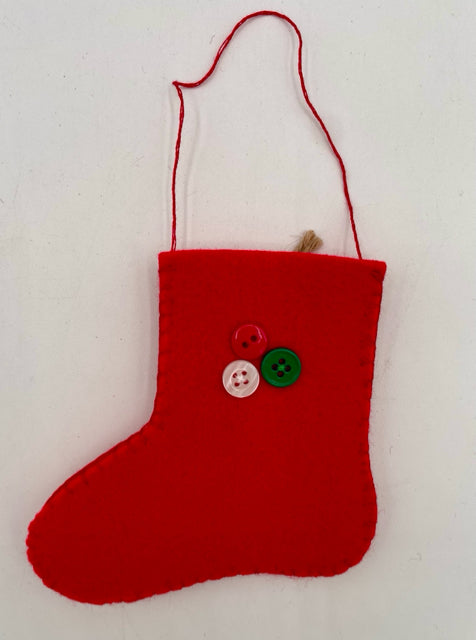 Red Felt Stocking Gift Card Holder