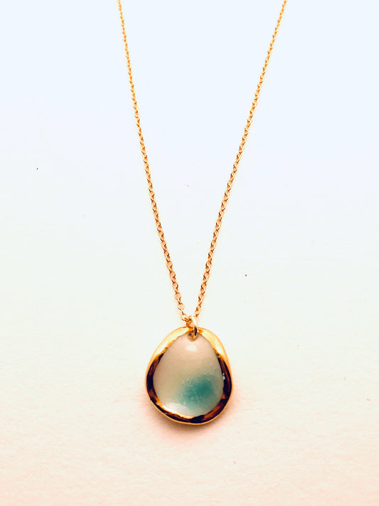 Summer Reef Necklace, Turquoise Glaze