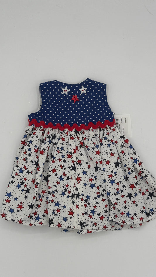Sleeveless Dress with Blue Top with Stars Skirt
