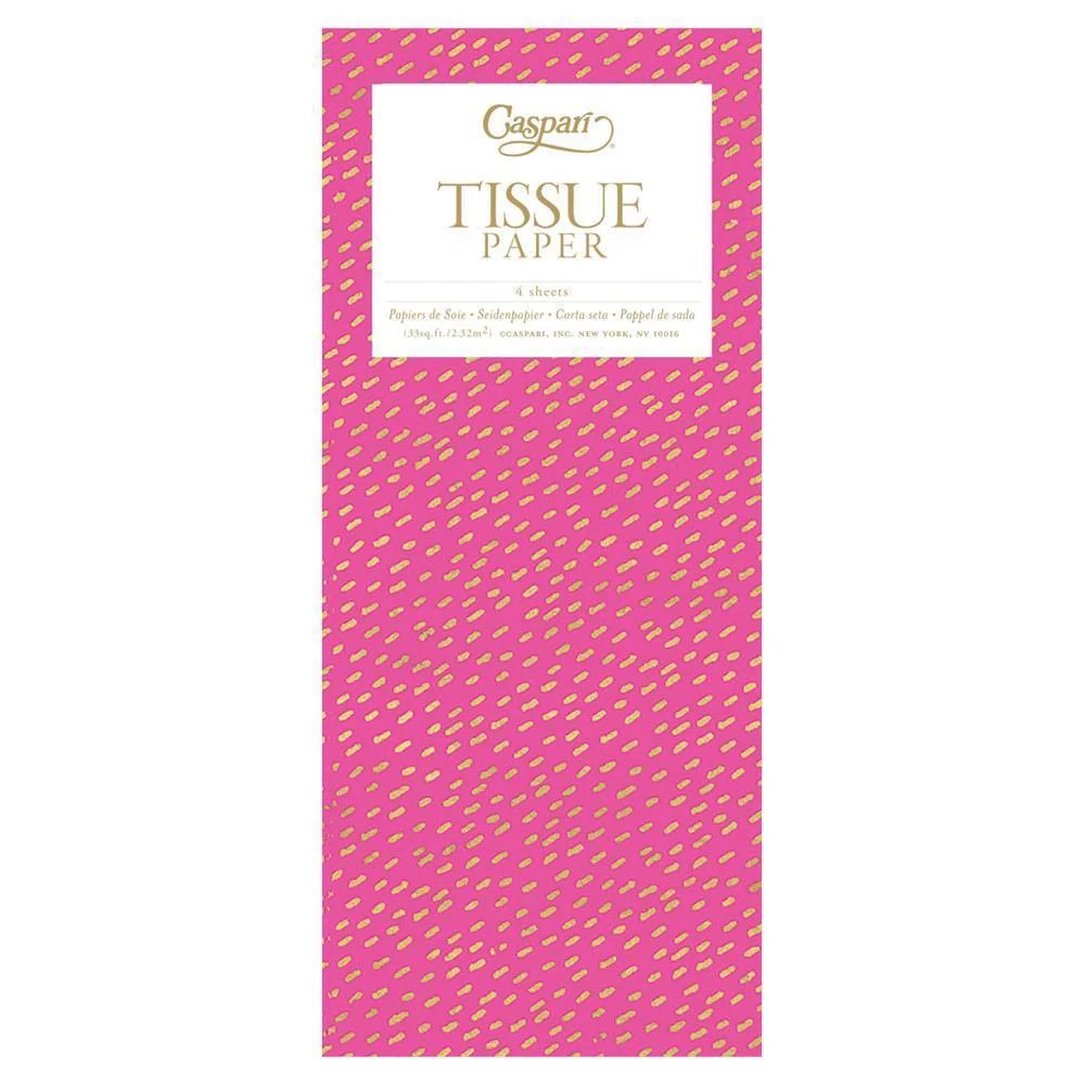 Valentines Tissue-Little Dash Fuschia/Gold