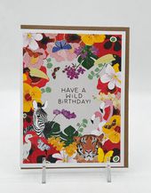 Wild Jungle Floral Birthday Card