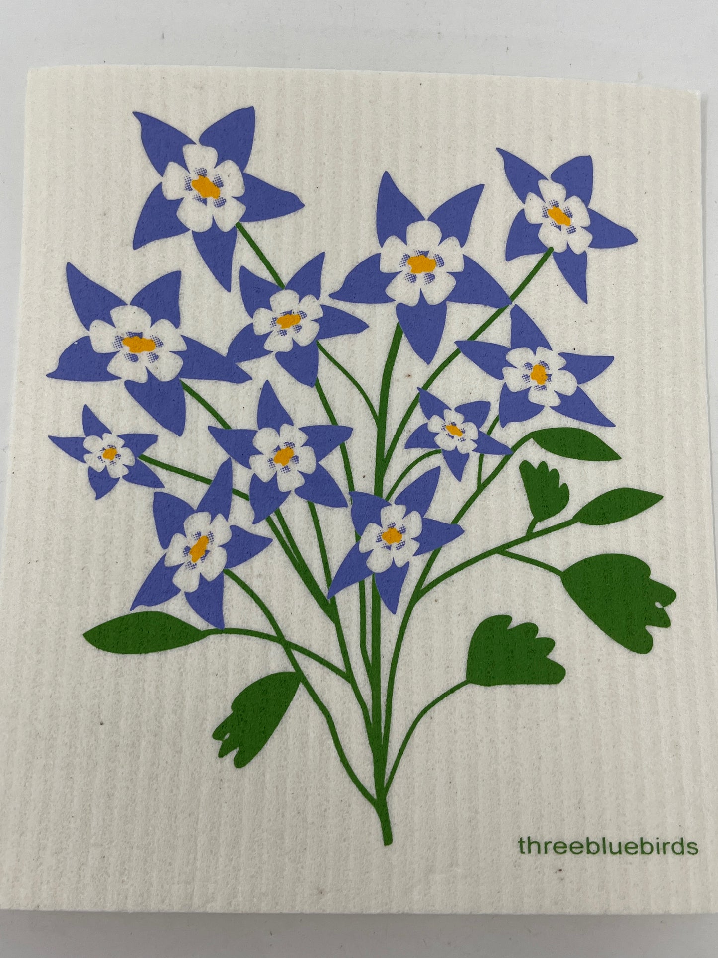 Columbine Flowers Swedish Dishcloths