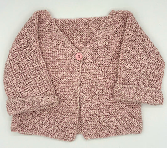 6 M Sweater - Pink Peppermint Peruvian Pima Cotton