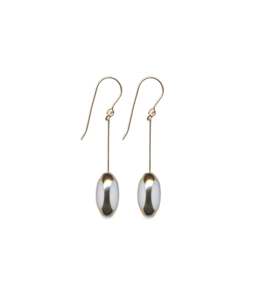 White Bean Earrings