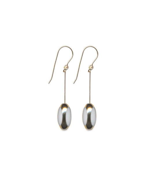 White Bean Earrings