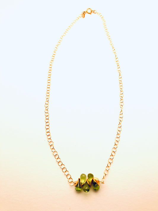 Mini Signature Peridot Gold Necklace