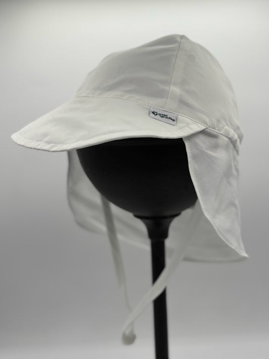 9-18 M UPF 50+ Light Aqua or White Eco Flap Hat