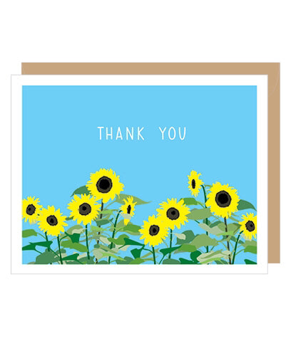 Sunflower Thank You Card
