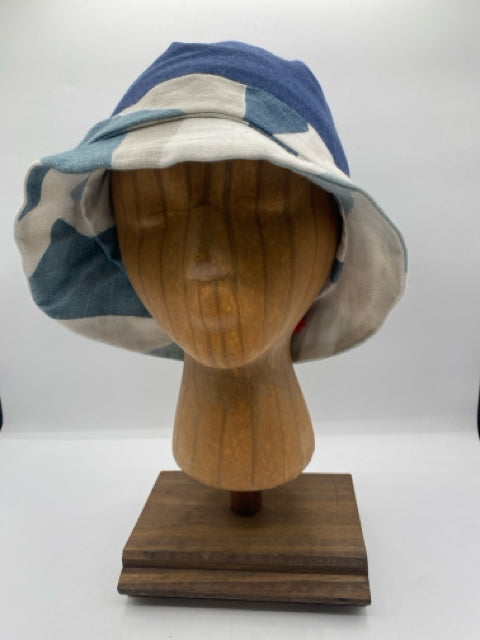 Dark & Light Blue, & Cream Cloche Hat