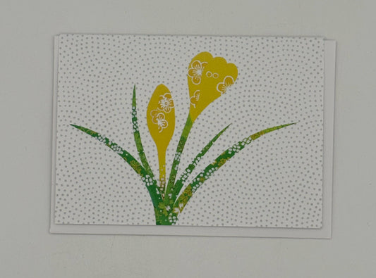 Yellow Crocus Card