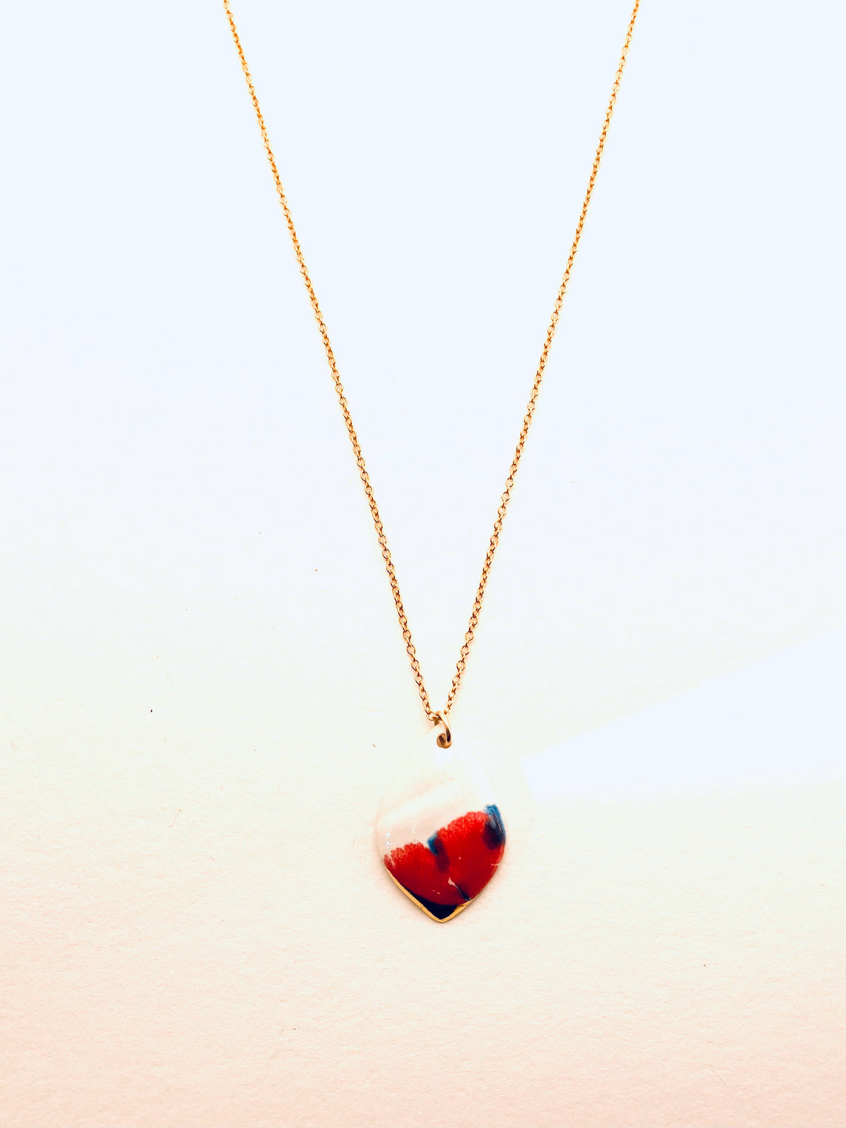 Cobalt and Rouge Marquise Necklace