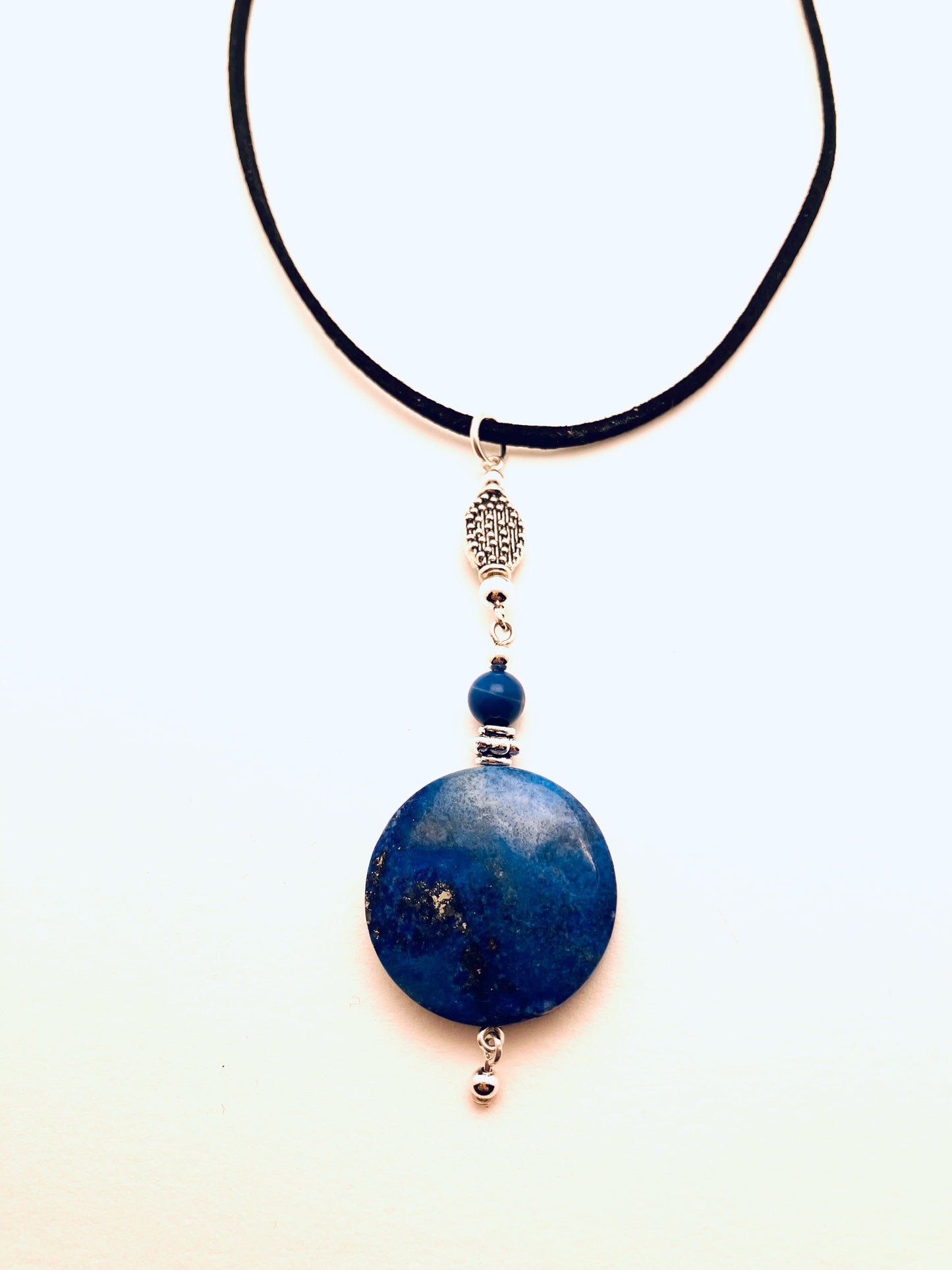 Sterling Silver Necklace with Lapis
