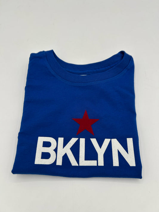 Brooklyn Star Toddler Tee Red star on Royal Blue size 2Y