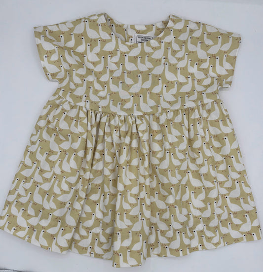 1 Y Dress - Tan w/Geese