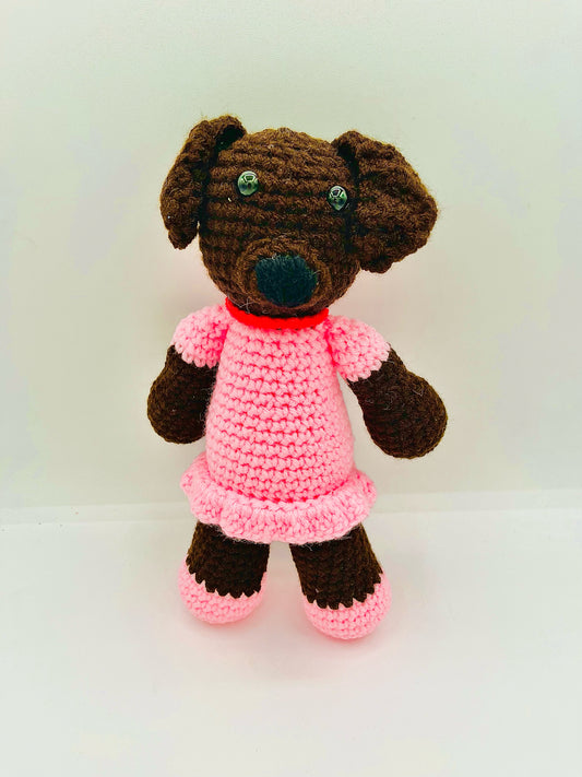 Dog in a Pink Dress